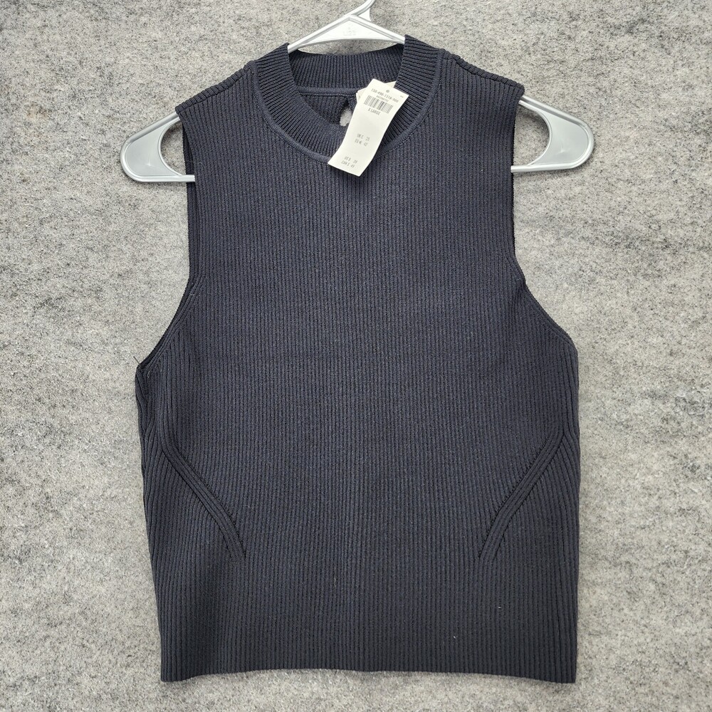 Abercrombie Fitch Shirt Womens XL Sleeveless Black Ribbed